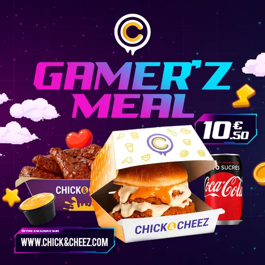 Carte Menu Gamers pour un restaurant